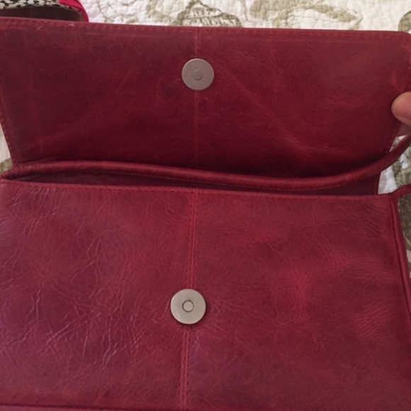 Red leather mini purse - Picture 3 of 4